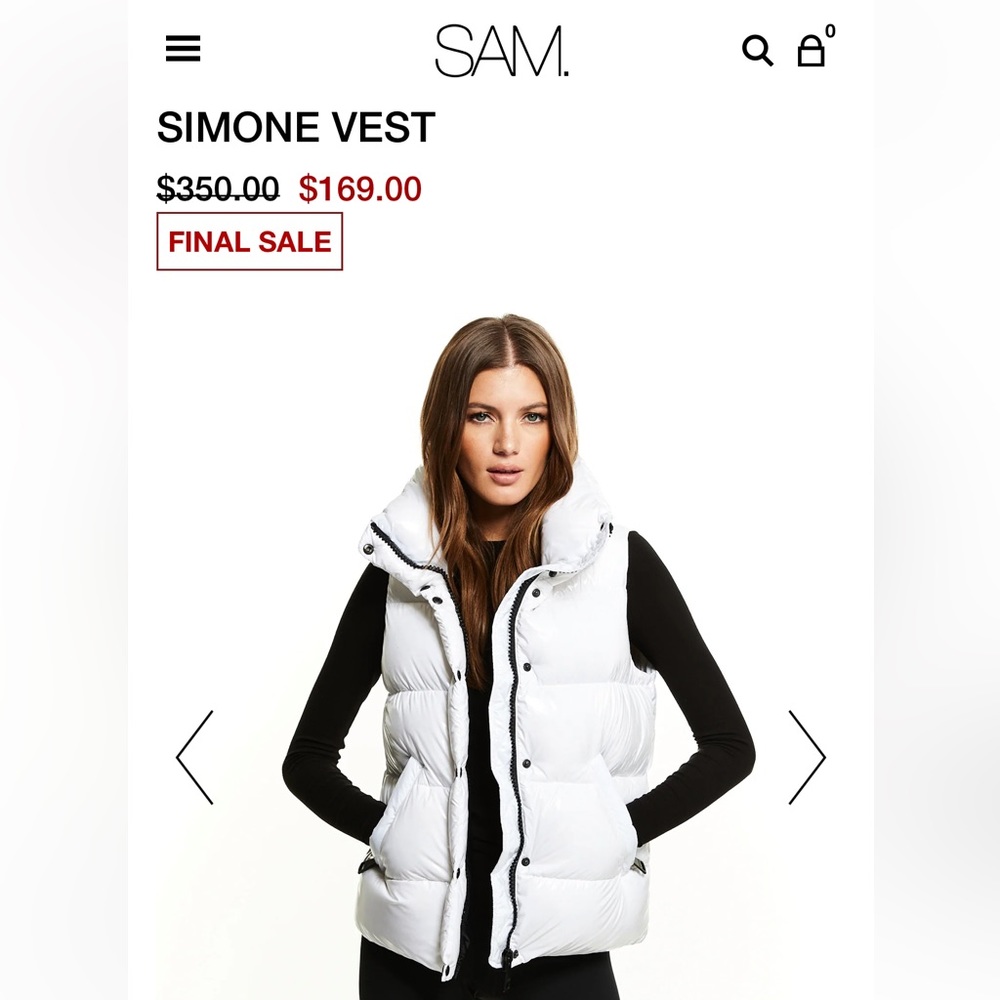 SAM. White Vest BRAND NEW